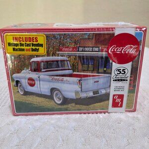1955 Chevrolet Cameo Pickup Truck Coca-Cola Plastic Model Kit AMT 1/25 Scale